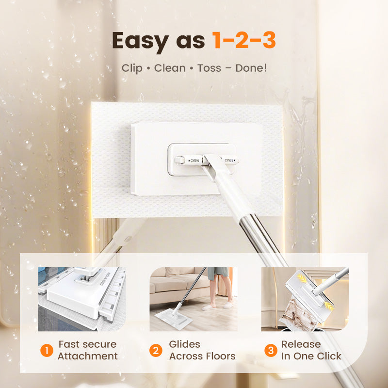 🔥Last Day Sales 50% OFF💥💦Disposable Dust Mop with 4 Reusable Cloths