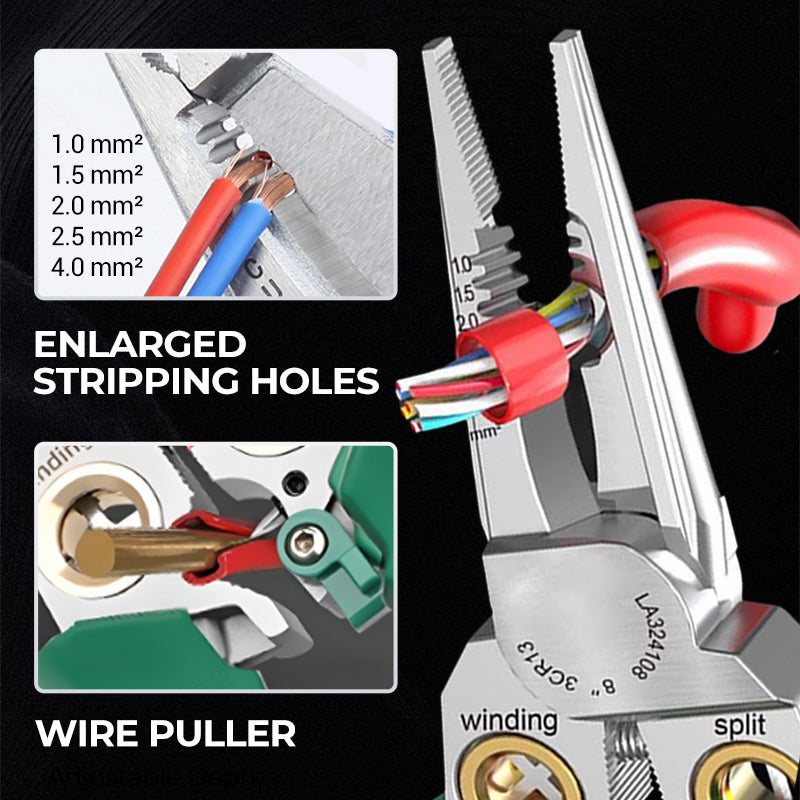 8 in 1 Wire Stripper Twister for Cutting and Pulling Wires