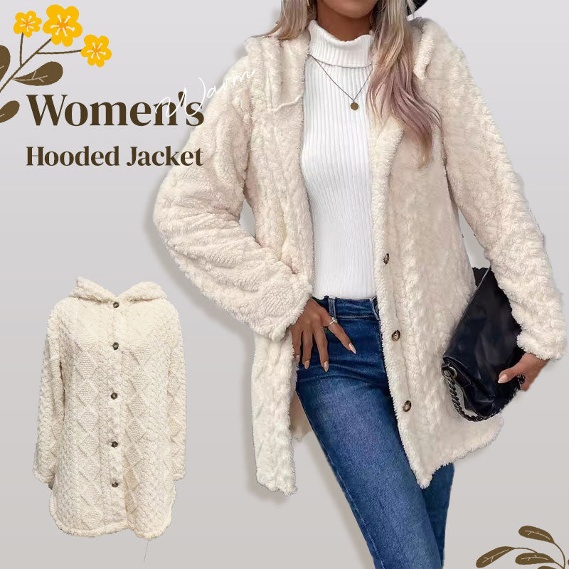 2025 New Arrival- 65% OFF🔥Women's Warm Diamond Pattern Hooded Jacket